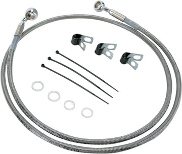 Harley Davidson FLST [DRAG SPECIALTIES] - Kit tubi freno prolungati in acciaio inossidabile