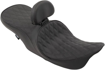 Harley Davidson Touring [DRAG SPECIALTIES] - Sedile Touring 2 posti in pelle con profilo basso e posizione anteriore - 0
