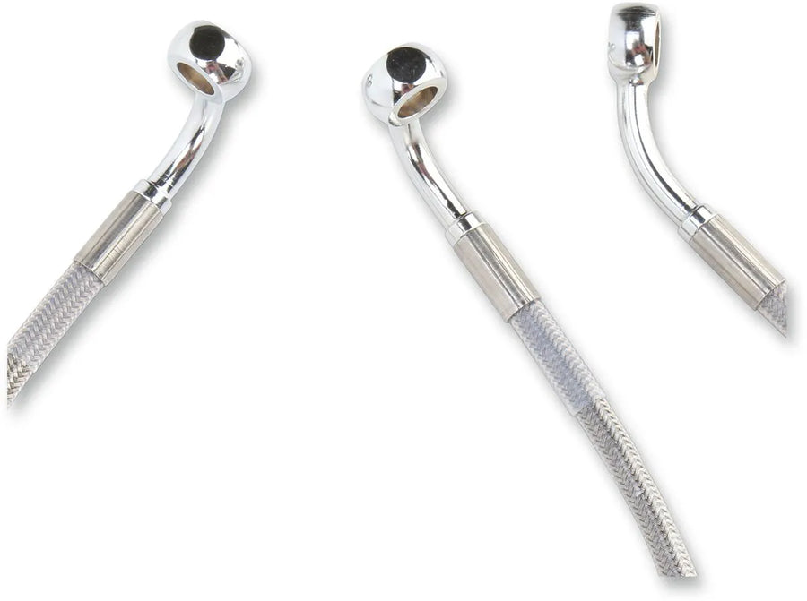 harley davidson flhtc [DRAG SPECIALTIES] – Edelstahl-Bremsleitungs-Kit in verlängerter Ausführung