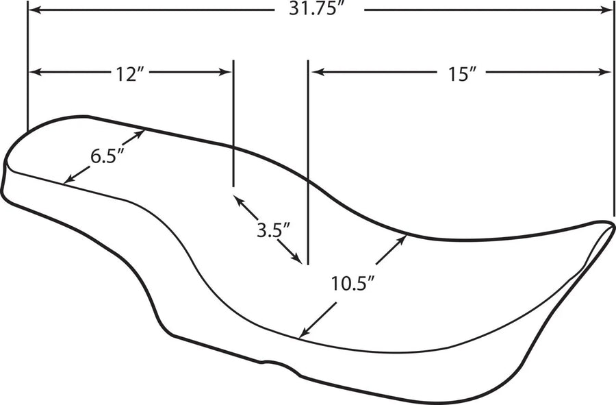 harley davidson flhri [DRAG SPECIALTIES] – Spoon-Style 2-Up Sitzbank