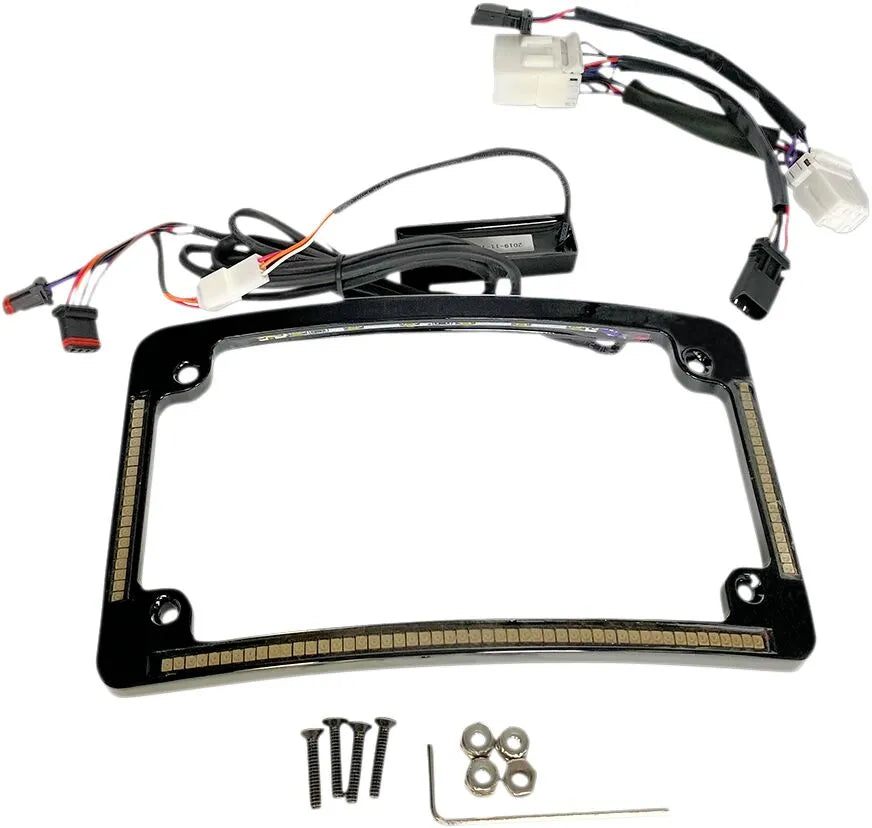 Harley-Davidson Road Glide ST [CUSTOM DYNAMICS] – Cornice targa con raggio a LED