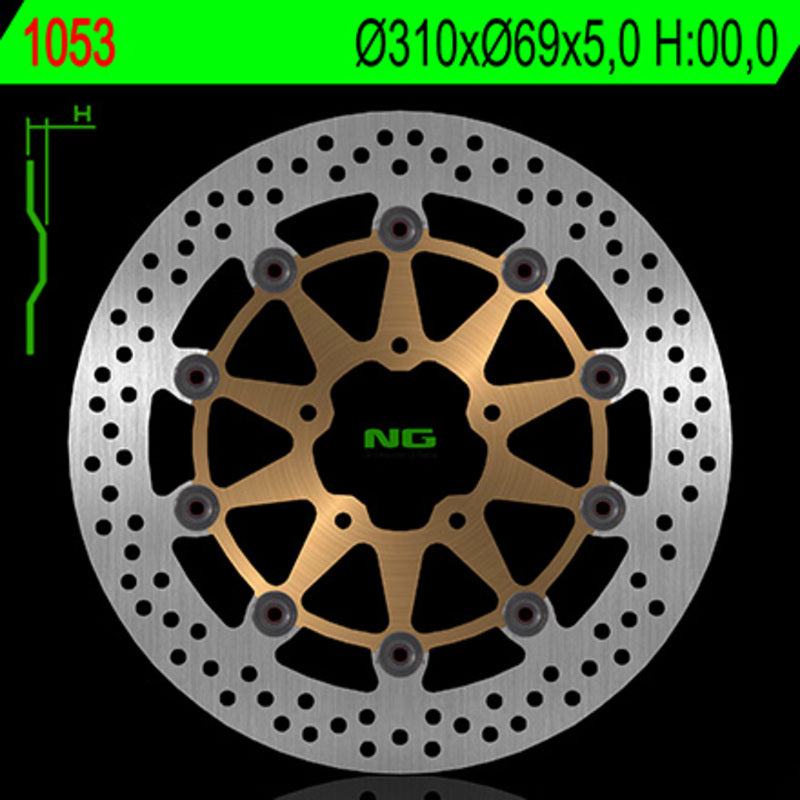 Kawasaki Klv 1000 [NG BRAKE DISC] - round floating brake disc