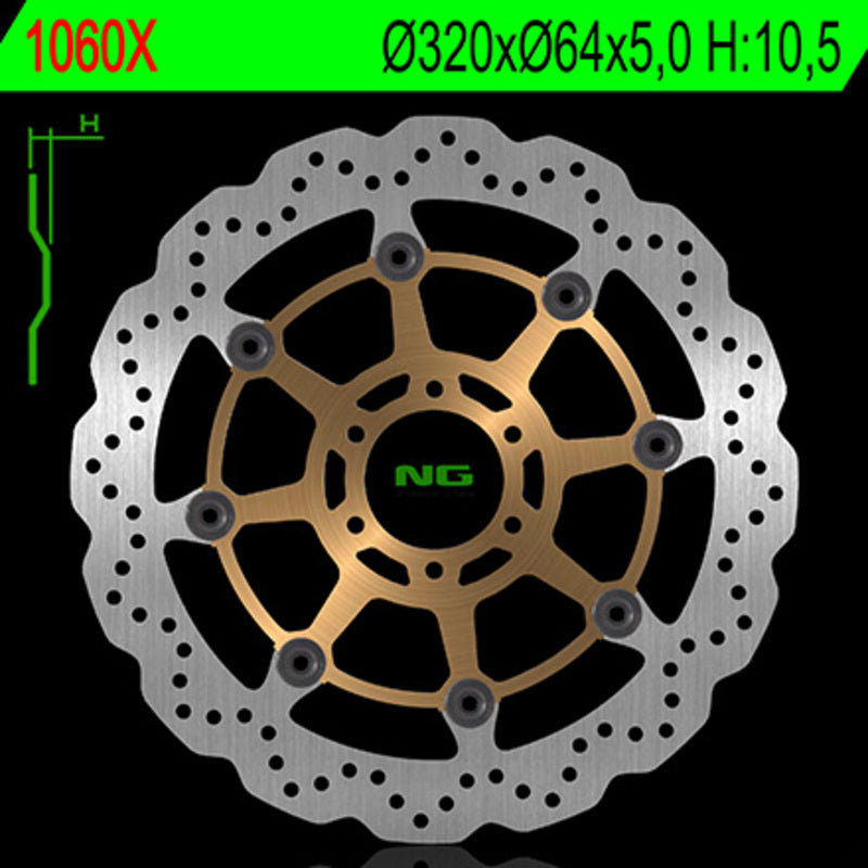 Aprilia Sl 750 Shiver [NG BRAKE DISC] - Disco freno flottante Wave