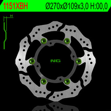 Kawasaki Kx 250 [NG BRAKE DISC] - Bremsscheibe Wave schwimmend
