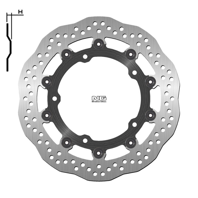 Kawasaki Z7 Hybrid ZR700 [NG BRAKE DISC] - NG BRAKES Bremsscheibe Wave schwimmend