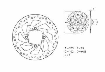 Ducati Diavel 1200 [BREMBO] - Disco freno rigido tondo Serie Oro