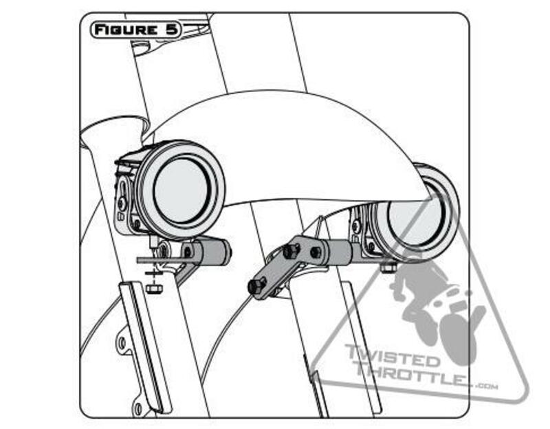 Kawasaki Vn 1700 [DENALI] - Lighting bracket Kawasaki Vulcan/Yamaha Star Cruisers