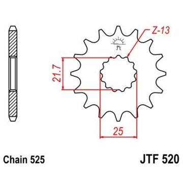 Triumph Tiger 900 Rally Tig900 [JT Sprockets] - Pinoso anteriore rumoroso