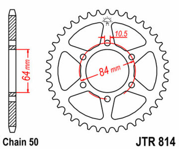 Suzuki GT 550 [JT Sprockets] - Pinimento in acciaio standard sul retro
