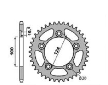 Ducati Monster 821 [PBR] - Corona in alluminio rinforzata - 520