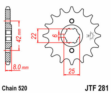 Honda XL 600 RM [JT SPROCKETS] - Standard Stahlritzel vorne - 0