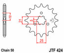 Suzuki GT 550 [JT Sprockets] - Pinimento in acciaio standard nella parte anteriore-2