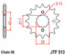 Yamaha Sr 500 [JT Sprockets] - Pinimento in acciaio standard nella parte anteriore-2