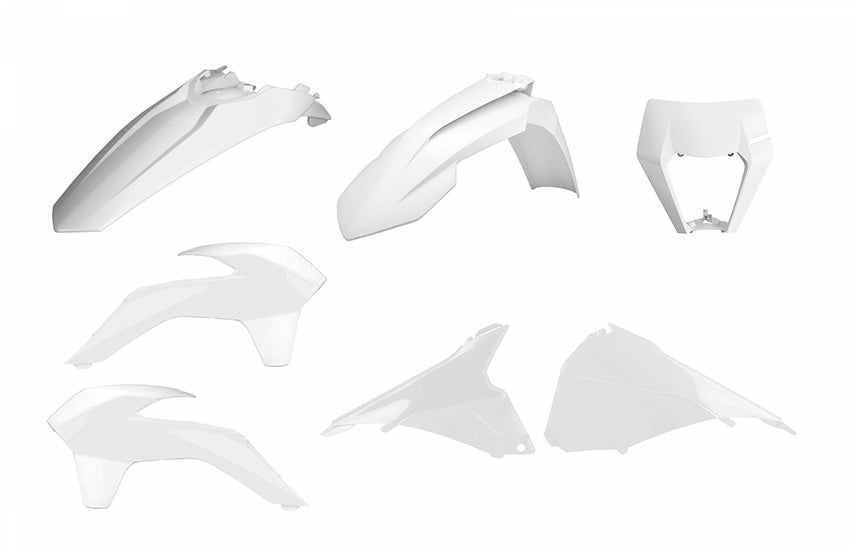 KTM 125 EXC [2014-2016] - Kit Plastiche Enduro Restyling Bianco KTM EXC