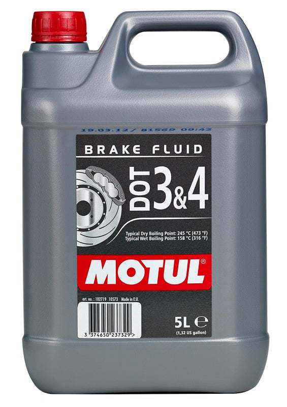 Dot 3 & 4 brake fluid 5l for motorcycles [Motul]