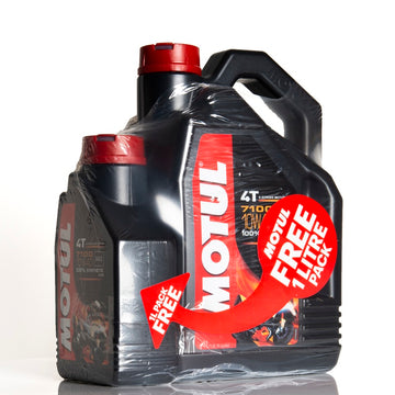 Olio di moto sintetico per moto 10W40 4T 5L - MOTUL 7100 - 0