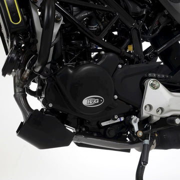 Ktm RC 125 ABS [2022-2026] - Protezione copertura carter sinistro Race Series (accensione) - Nero Husqvarna Svartpilen 125
