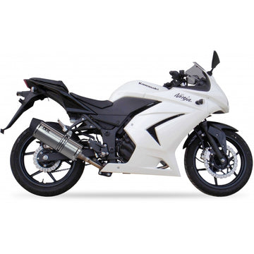 Kawasaki Ninja 250 [IXIL] - Silenziatore esagonale acciaio inox nero / fondello acciaio inox - OK7034VSE