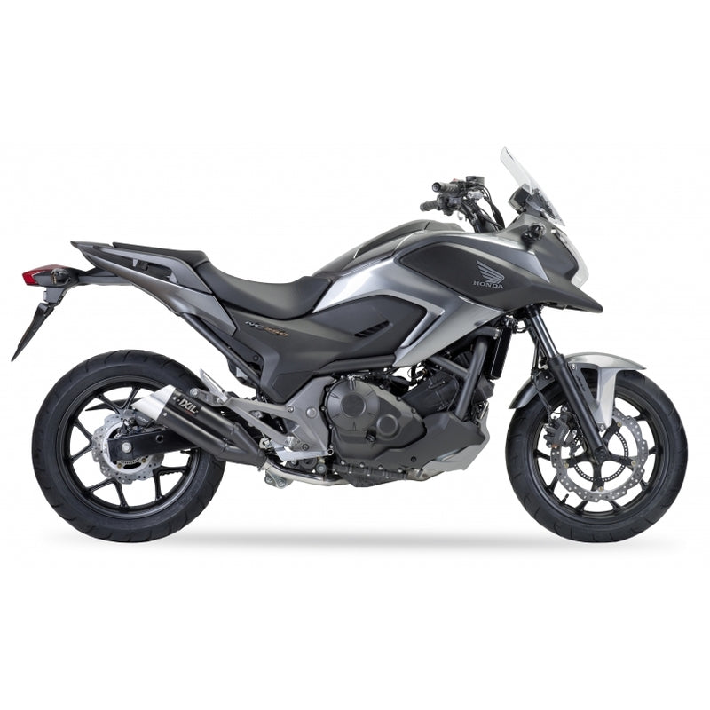 Honda Nc 750 [IXIL] - Silenziatore Hyperlow acciaio inox nero / fondello alluminio - XH6362XB
