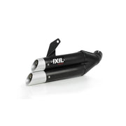 Kawasaki Er 6 F [IXIL] - Hyperlow silencer stainless steel black / end cap aluminum - XK7351XB