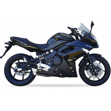 Kawasaki Kle 650 [IXIL] - Silenziatore Hyperlow acciaio inox nero / fondello alluminio - XK7351XB