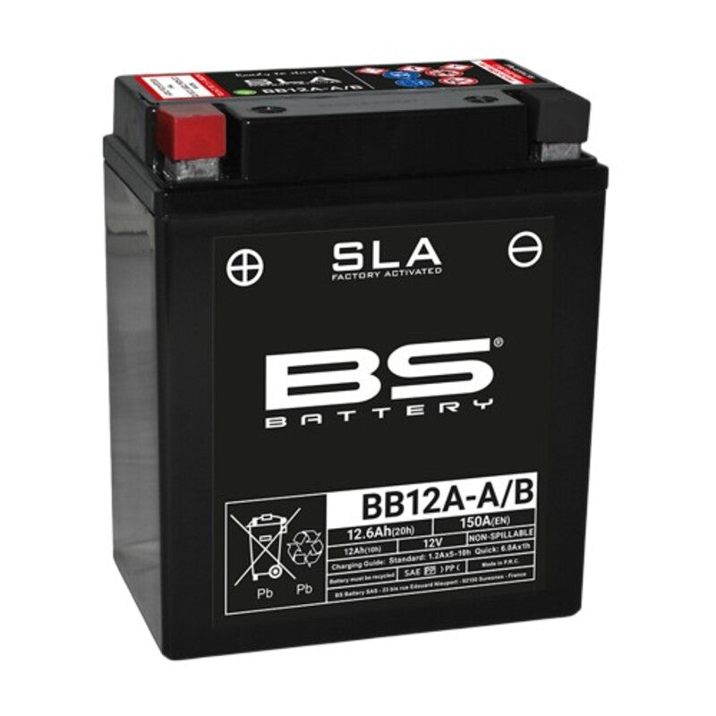 Yamaha Fz 600 [BS BATTERY] - Batteria SLA esente da manutenzione attivata in fabbrica - BB12A-A/B FA
