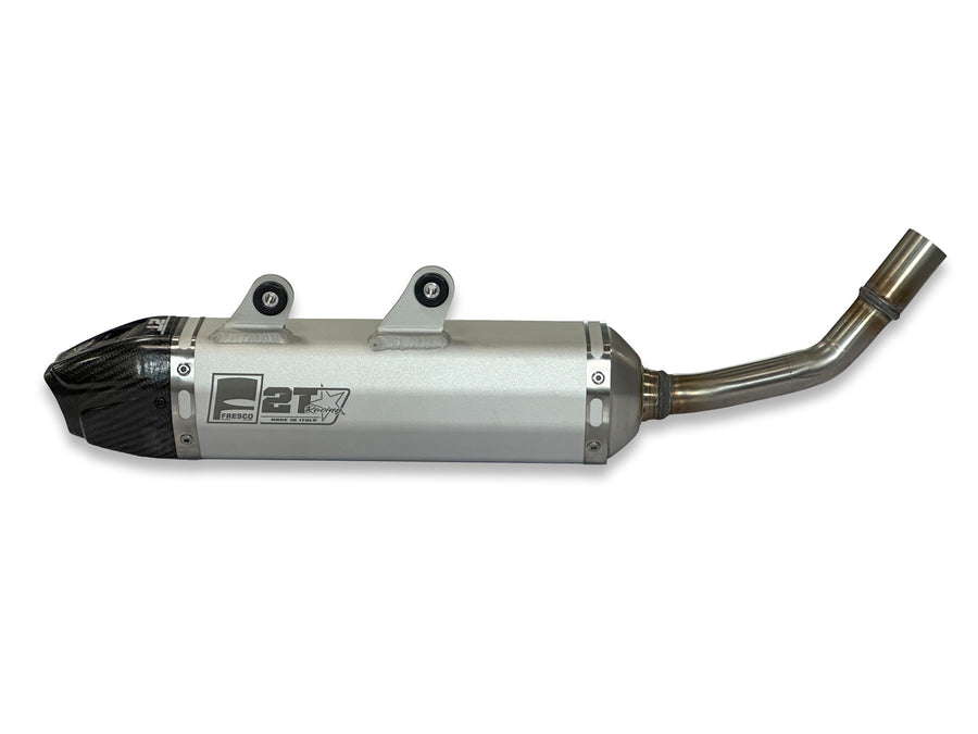 KTM 250 EXC [2024-2025] - Carby Schalldämpfer weisses Aluminium/Karbon-Endkappe