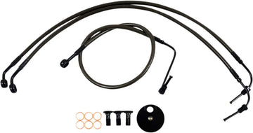 Harley Davidson flfb [LA CHOPPERS] – Kit tubi freno intrecciati di mezzanotte - 0