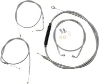 Harley Davidson Flst [LA CHOPPERS] – Standard Edelstahl-ummanteltes Lenkerzug-/Bremsleitungskit