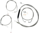 Harley Davidson Flst [LA CHOPPERS] – Standard Edelstahl-ummanteltes Lenkerzug-/Bremsleitungskit