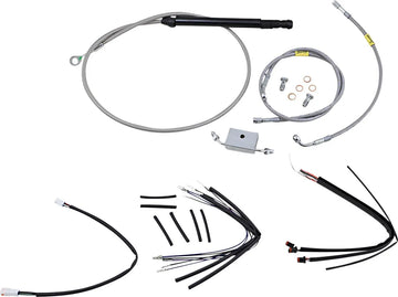 harley davidson flfb [MARCA BURLY] - Kit cavi manubrio e tubi freno per manubri Burly Ape