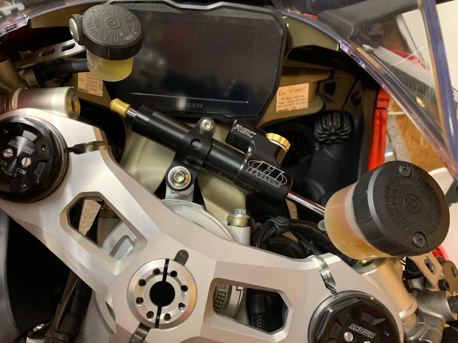 Ducati 1199 PANIGALE, 1299 PANIGALE +4 [HYPERPRO] - Kit montaggio ammortizzatore di sterzo, nero (MK-DU12-O001-B)