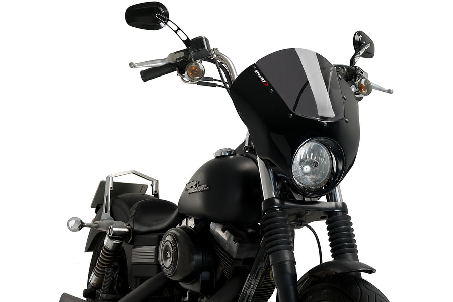 HARLEY-DAVIDSON DYNA STREET BOB FXDB-I [2006] - Dark Night Half Fairing | Heavily toned | PUIG 21095F