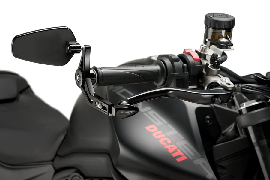 KTM RC 390 [2025] – Bemshebelschutz mit Ruckspiegel Pro – Schwarz