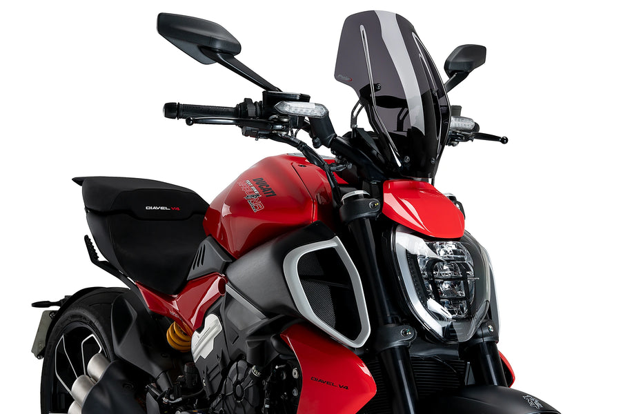 DUCATI DIAVEL V4 [2025] - Verstellbare New Generation Scheibe | Stark getönt | PUIG 21713F