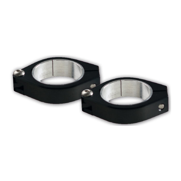 CNC Schellen-Set – 2 Distanzringe Ø 35mm, 2 Schellen, Ø 35+37mm, Alu, schwarz