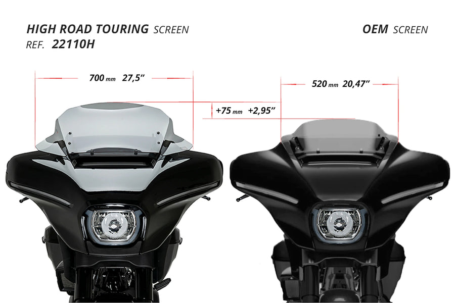 HARLEY-DAVIDSON STREET GLIDE FLHX [2025] - High-Road Touring Windschutzscheibe | Klar | PUIG 22110W