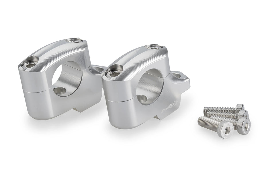 BMW F 900 GS ADVENTURE [2024] - Pullback handlebar risers | Silver | PUIG 22141P