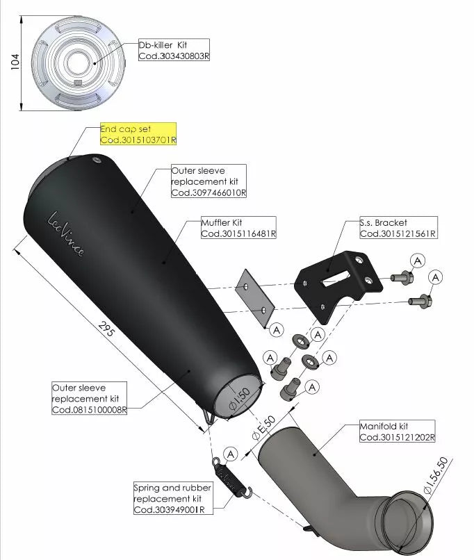 Husqvarna 701 Vitpilen [Leovince] - end cap