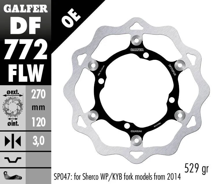 Sherco ST-R 250 [2019] - floating wave brake disc, grooved – picture 2