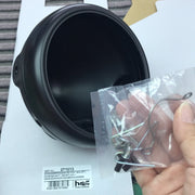 Headlight housing 5-3/4" "Bullet" - 5-3/4", M8 side, bullet, housing + ring + screws + brackets, matt black
