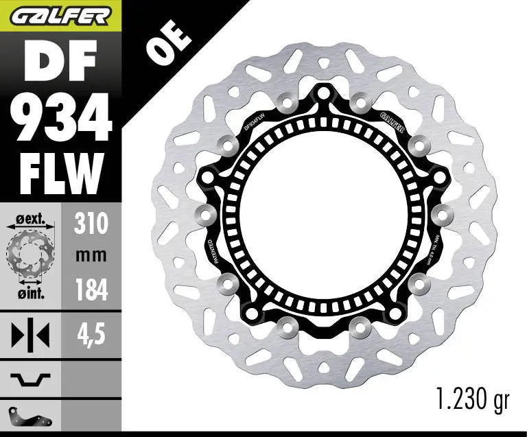 Triumph Tiger Sport 660 ABS [2022-2026] - Floating wave brake disc - picture 1