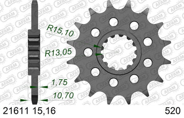 Yamaha Tracer 7 GT [2025-2026] - Kettenkit 520XMR3 14/43-122 - Standard Kettenrad