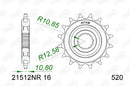 Yamaha XJ 6 N (RJ 19) [2009-2012] - Kettenkit 520 XSR4 - 16/46-118 - Standard Kettenrad Stahl