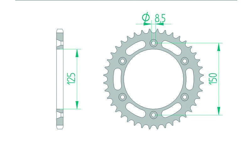 Ktm 790 DUKE ABS [2018-2026] - Kettenkit 520 XHR4 - 16/41-116 - Standard Kettenrad Stahl