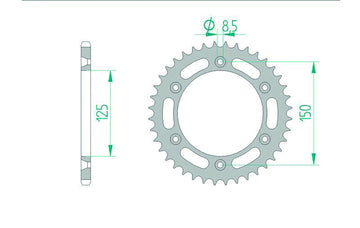 Ktm 890 DUKE [2021-2023] - Kettenkit 520 XHR4 - 16/41-116 - Standard Kettenrad Stahl