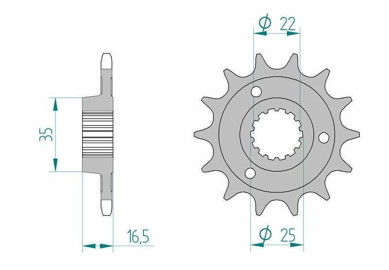 Ducati 999 R [2003-2006] - Kettenkit 525 XHR4 - 15/36-96 - Standard Kettenrad Stahl