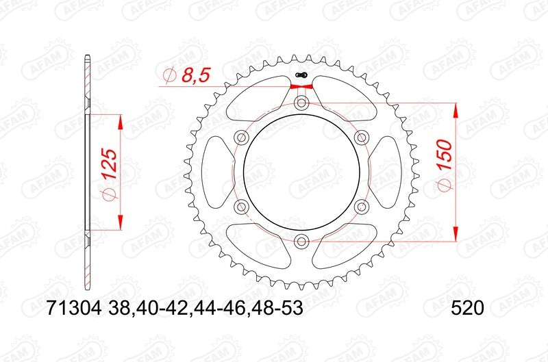 GAS GAS SM 700 [2022-2026] - Kettenkit 520 XHR4 - 16/42-114 - Standard Kettenrad Stahl