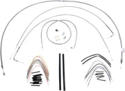 Default Title harley davidson fxst [BURLY BRAND] - Complete stainless steel braided handlebar cable/brake line kit