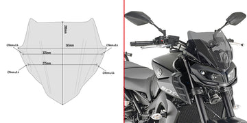 YAMAHA MT 09 MT 09 SP MT 09 TRACER [2017-2020] - Spezifisches Windschild